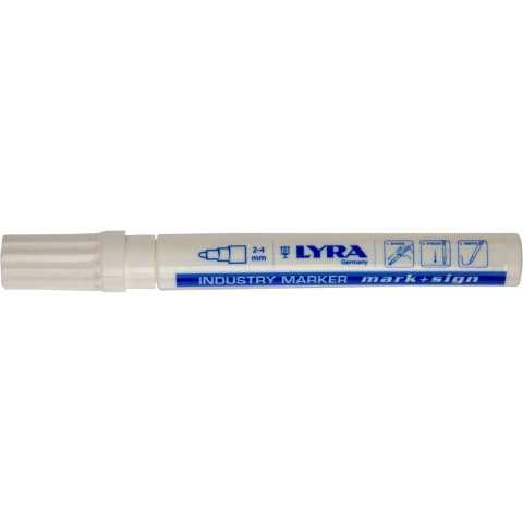 Marker lakier.permanentny okrag.końc.2-4mm biały lyra Marker lakier.permanentny okrag.końc.2-4mm biały lyra