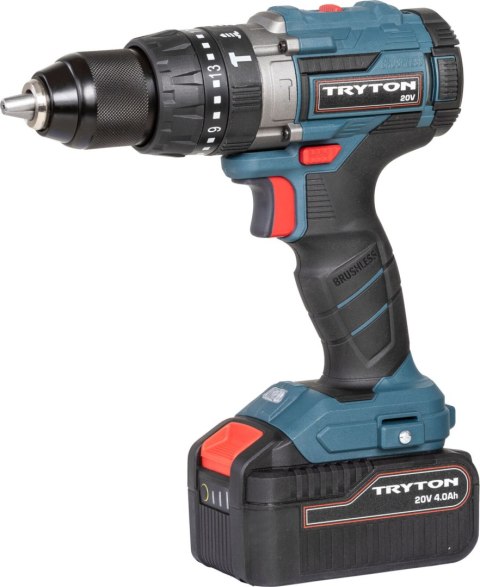 Wiertarko-wkrętarka 20v, bezszczotk, 2x4ah, ład 1h, 50nm Wiertarko-wkrętarka 20v, bezszczotk, 2x4ah, ład 1h, 50nm