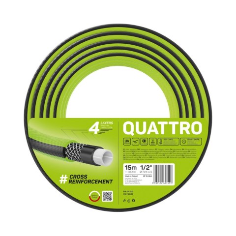 Wąż ogrodowy Cellfast Quattro 1/2" 15m Wąż ogrodowy Cellfast Quattro 1/2" 15m