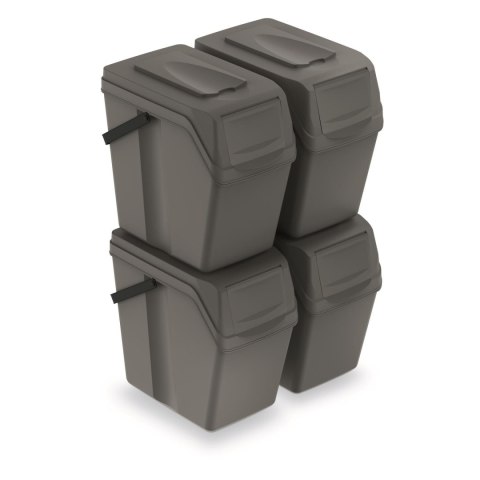 Zestaw koszy do segregacji Sortibox 4x25L szare ISWB25S4 Zestaw koszy do segregacji Sortibox 4x25L szare ISWB25S4