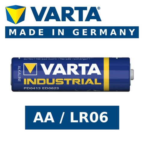 1x Bateria R-06 LR6 AA 1,5V alkaliczna Varta Industrial 4006 1x Bateria R-06 LR6 AA 1,5V alkaliczna Varta Industrial 4006