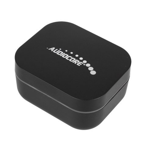 Douszne słuchawki TWS BT 5.1 Audiocore z bazą do ładowania 300mAh, słuchawki 30mAh, czarne AC580 Douszne słuchawki TWS BT 5.1 Audiocore z bazą do ładowania 300mAh, słuchawki 30mAh, czarne AC580