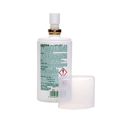Preparat przeciw insektom Mugga Spray 50% 75ml Preparat przeciw insektom Mugga Spray 50% 75ml