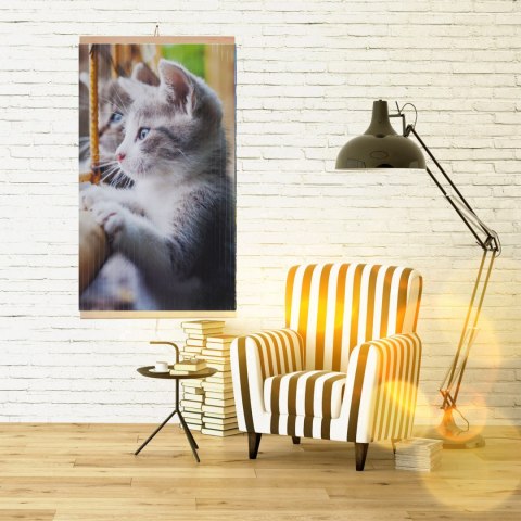 Grzejnik na podczerwień - giętki panel grzewczy 430W TRIO wzór 11 kot, wymiary 100x57cm z regulatorem Grzejnik na podczerwień - giętki panel grzewczy 430W TRIO wzór 11 kot, wymiary 100x57cm z regulatorem