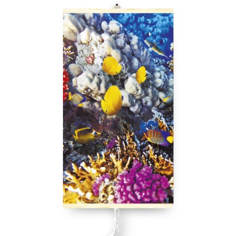 Grzejnik na podczerwień - giętki panel grzewczy 430W TRIO wzór 6 rafa koralowa, wymiary 100x57cm z regulatorem Grzejnik na podczerwień - giętki panel grzewczy 430W TRIO wzór 6 rafa koralowa, wymiary 100x57cm z regulatorem