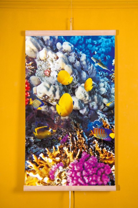 Grzejnik na podczerwień - giętki panel grzewczy 430W TRIO wzór 6 rafa koralowa, wymiary 100x57cm z regulatorem Grzejnik na podczerwień - giętki panel grzewczy 430W TRIO wzór 6 rafa koralowa, wymiary 100x57cm z regulatorem