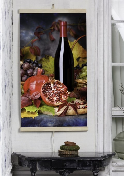 Grzejnik na podczerwień - giętki panel grzewczy 430W TRIO wzór 8 wino, wymiary 100x57cm z regulatorem Grzejnik na podczerwień - giętki panel grzewczy 430W TRIO wzór 8 wino, wymiary 100x57cm z regulatorem