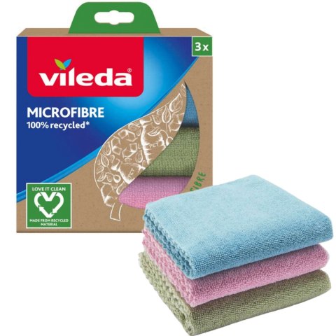 Zestaw 3 ścierek Vileda Mikrofibra 100% Recycled Zestaw 3 ścierek Vileda Mikrofibra 100% Recycled