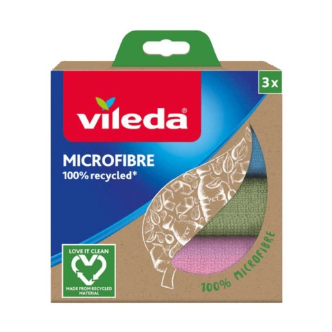 Zestaw 3 ścierek Vileda Mikrofibra 100% Recycled Zestaw 3 ścierek Vileda Mikrofibra 100% Recycled