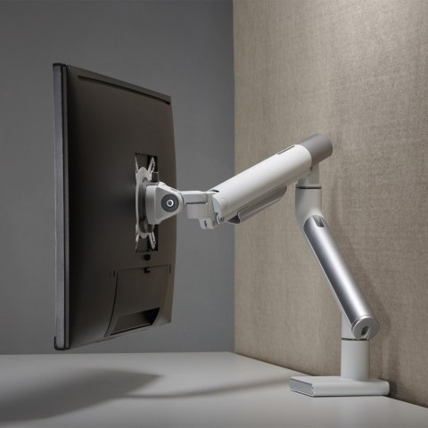 Uchwyt do monitora Ergo Office, premium ze sprężyną gazową, podwójne ramię, 17"-32" 9 kg, biały, ER-437 Uchwyt do monitora Ergo Office, premium ze sprężyną gazową, podwójne ramię, 17"-32" 9 kg, biały, ER-437