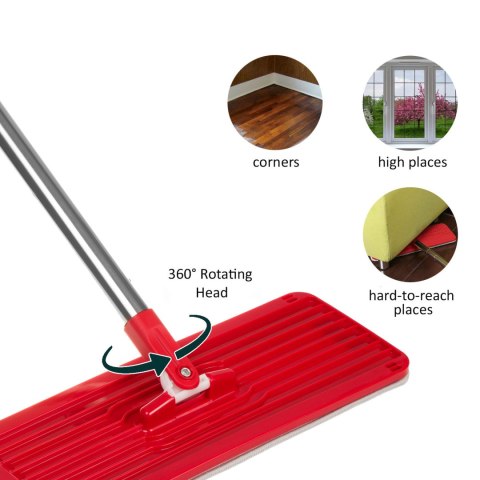 Mop płaski z wiadrem i wyciskaczem GreenBlue, dwa wkłady microfibra HQ, pojemność 5,7L, MaxiClean GB870 Mop płaski z wiadrem i wyciskaczem GreenBlue, dwa wkłady microfibra HQ, pojemność 5,7L, MaxiClean GB870