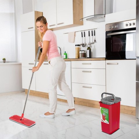 Mop płaski z wiadrem i wyciskaczem GreenBlue, dwa wkłady microfibra HQ, pojemność 5,7L, MaxiClean GB870 Mop płaski z wiadrem i wyciskaczem GreenBlue, dwa wkłady microfibra HQ, pojemność 5,7L, MaxiClean GB870
