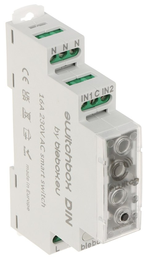 INTELIGENTNY PRZEŁĄCZNIK SWITCHBOX-DIN/BLEBOX Wi-Fi, 230 V AC INTELIGENTNY PRZEŁĄCZNIK SWITCHBOX-DIN/BLEBOX Wi-Fi, 230 V AC