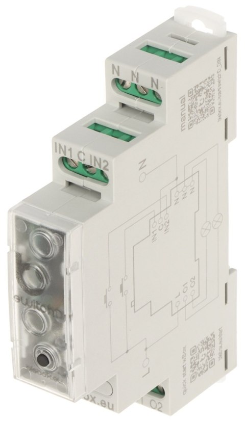 PODWÓJNY INTELIGENTNY PRZEŁĄCZNIK SWITCHBOX-D-DIN/BLEBOX Wi-Fi, 230 V AC PODWÓJNY INTELIGENTNY PRZEŁĄCZNIK SWITCHBOX-D-DIN/BLEBOX Wi-Fi, 230 V AC