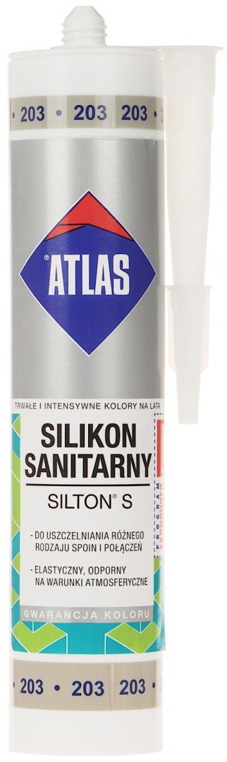 SILIKON SANITARNY SIL-S280-ST/ATLAS SILTON S KARTUSZ 280 ml STALOWY SILIKON SANITARNY SIL-S280-ST/ATLAS SILTON S KARTUSZ 280 ml STALOWY