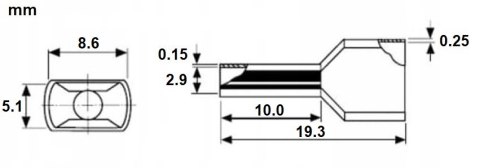 TULEJKA KABLOWA PODWÓJNA TUL-2X2.5/10/DIN-BL*P100