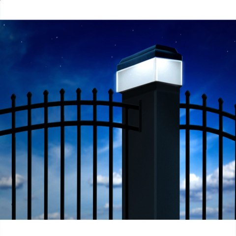 Lampa solarna LED na słupek GreenBlue, 100x100mm, daszek kopertowy, GB128 Lampa solarna LED na słupek GreenBlue, 100x100mm, daszek kopertowy, GB128