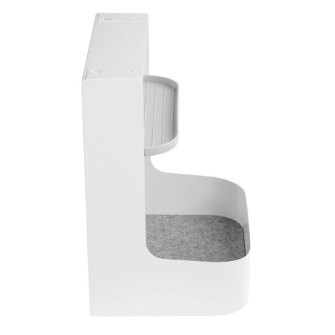 Pojemnik podbiurkowy / organizer z półką na akcesoria Ergo Office, biały, max. 5kg, ER-442 Pojemnik podbiurkowy / organizer z półką na akcesoria Ergo Office, biały, max. 5kg, ER-442