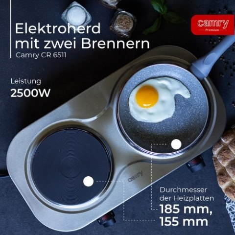 CR 6511 Kuchenka elekt. dwupalnikowa CR 6511 Kuchenka elekt. dwupalnikowa