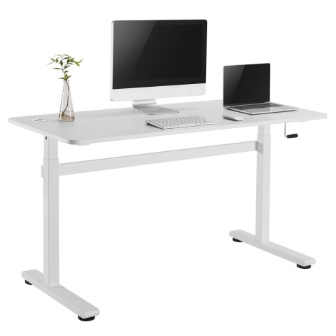 Biurko ręczna regulacja wys Ergo Office, max 40 kg, max wys 117cm, z blatem do pracy stojąco siedzącej, ER-401 W Biurko ręczna regulacja wys Ergo Office, max 40 kg, max wys 117cm, z blatem do pracy stojąco siedzącej, ER-401 W