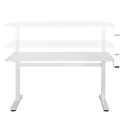 Biurko ręczna regulacja wys Ergo Office, max 40 kg, max wys 117cm, z blatem do pracy stojąco siedzącej, ER-401 W Biurko ręczna regulacja wys Ergo Office, max 40 kg, max wys 117cm, z blatem do pracy stojąco siedzącej, ER-401 W