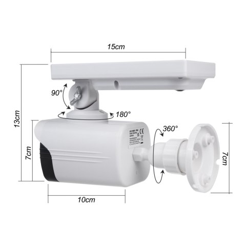 Solarna atrapa kamery, migająca dioda, czujnik ruchu, oświetlenie LED, naklejka gratis, SOL1800S Solarna atrapa kamery, migająca dioda, czujnik ruchu, oświetlenie LED, naklejka gratis, SOL1800S