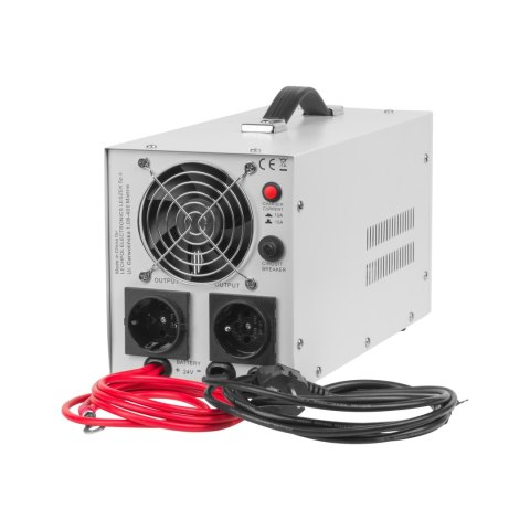 Zasilacz awaryjny KEMOT PROsinus-1500/24 przetwornica z czystym przebiegiem sinusoidalnym i funkcją ładowania 24V 230V 1500VA/ Zasilacz awaryjny KEMOT PROsinus-1500/24 przetwornica z czystym przebiegiem sinusoidalnym i funkcją ładowania 24V 230V 1500VA/