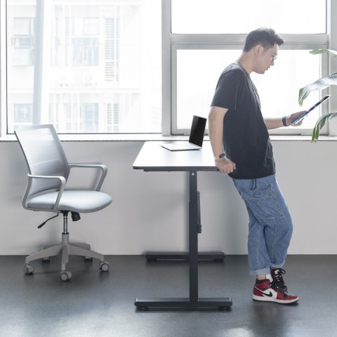 Biurko elektryczne Ergo Office, regulacja wys, szary, max wys 118cm 50 kg - z blatem do pracy stojąco siedzącej, ER-434 Biurko elektryczne Ergo Office, regulacja wys, szary, max wys 118cm 50 kg - z blatem do pracy stojąco siedzącej, ER-434