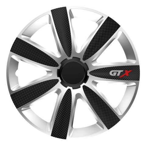 Kołpak samochodowy carbon czarno srebrny gtx 15" cali Kołpak samochodowy carbon czarno srebrny gtx 15" cali