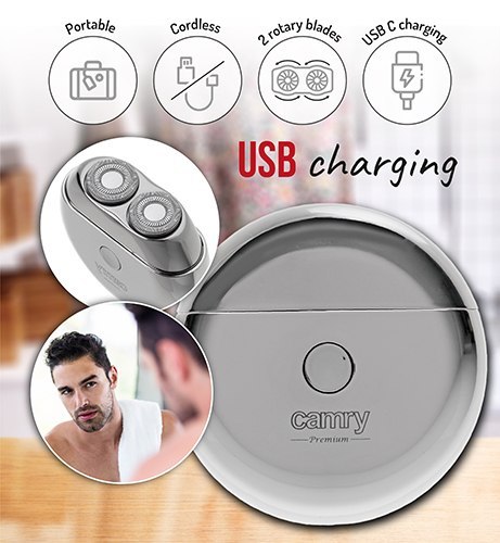 CR 2938 Golarka podróżna 2 głowicowa z usb CR 2938 Golarka podróżna 2 głowicowa z usb