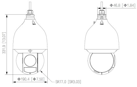 KAMERA IP SZYBKOOBROTOWA SD5A445GB-HNR - 3.7 Mpx 3.96 ... 177.75 mm DAHUA