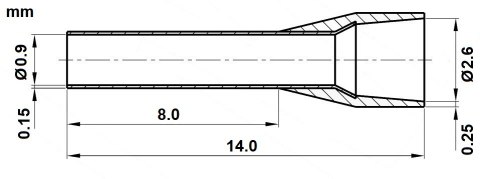 TULEJKA KABLOWA TUL-0.5/8/DIN-W*P100 TULEJKA KABLOWA TUL-0.5/8/DIN-W*P100