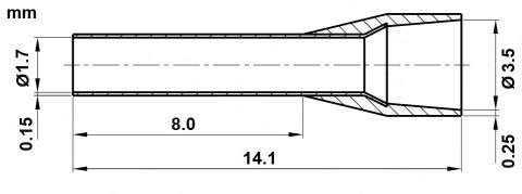 TULEJKA KABLOWA TUL-1.5/8/DIN-B*P100 TULEJKA KABLOWA TUL-1.5/8/DIN-B*P100
