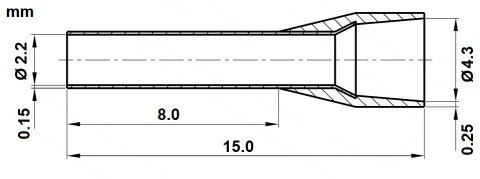 TULEJKA KABLOWA TUL-2.5/8/DIN-BL*P100 TULEJKA KABLOWA TUL-2.5/8/DIN-BL*P100