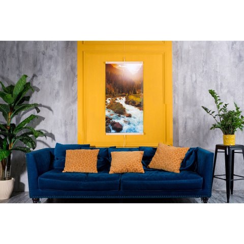 Grzejnik na podczerwień - giętki panel grzewczy 430W TRIO wzór 10 rzeka, wymiary 100x57cm z regulatorem Grzejnik na podczerwień - giętki panel grzewczy 430W TRIO wzór 10 rzeka, wymiary 100x57cm z regulatorem