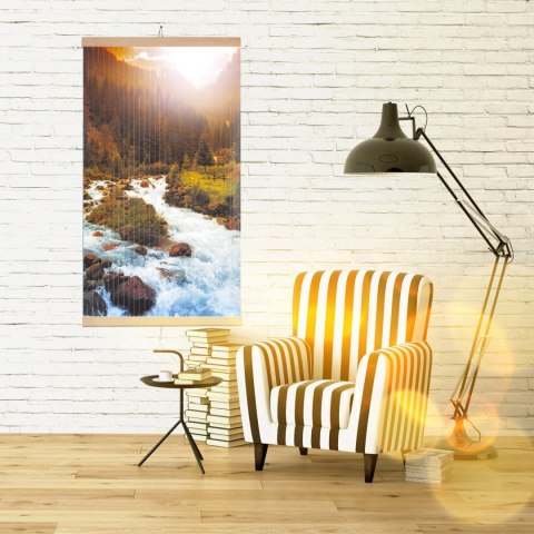 Grzejnik na podczerwień - giętki panel grzewczy 430W TRIO wzór 10 rzeka, wymiary 100x57cm z regulatorem Grzejnik na podczerwień - giętki panel grzewczy 430W TRIO wzór 10 rzeka, wymiary 100x57cm z regulatorem
