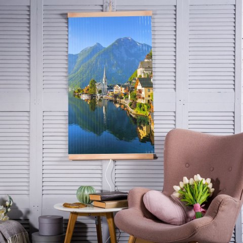 Grzejnik na podczerwień - giętki panel grzewczy 430W TRIO wzór 13 wioska, wymiary 100x57cm z regulatorem Grzejnik na podczerwień - giętki panel grzewczy 430W TRIO wzór 13 wioska, wymiary 100x57cm z regulatorem