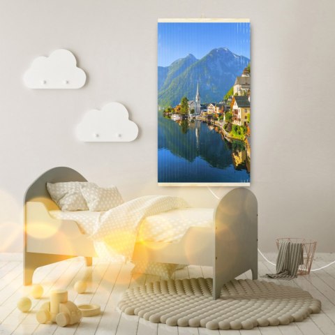 Grzejnik na podczerwień - giętki panel grzewczy 430W TRIO wzór 13 wioska, wymiary 100x57cm z regulatorem Grzejnik na podczerwień - giętki panel grzewczy 430W TRIO wzór 13 wioska, wymiary 100x57cm z regulatorem