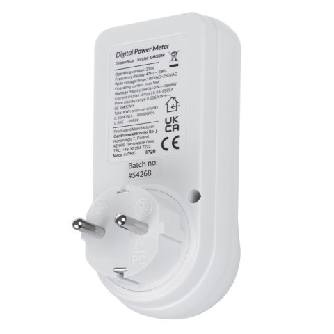 Miernik energii GreenBlue, watomierz GB350 F Miernik energii GreenBlue, watomierz GB350 F