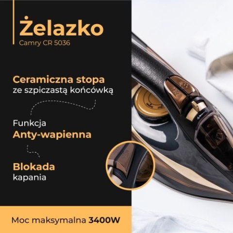 CR 5036 Żelazko parowe 3400w CR 5036 Żelazko parowe 3400w