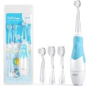 Szczoteczka soniczna dla dzieci SEAGO, kolor niebieski, 1xAAA 1,5V (brak w zestawie), 4 końcówki, SG-513 Blue