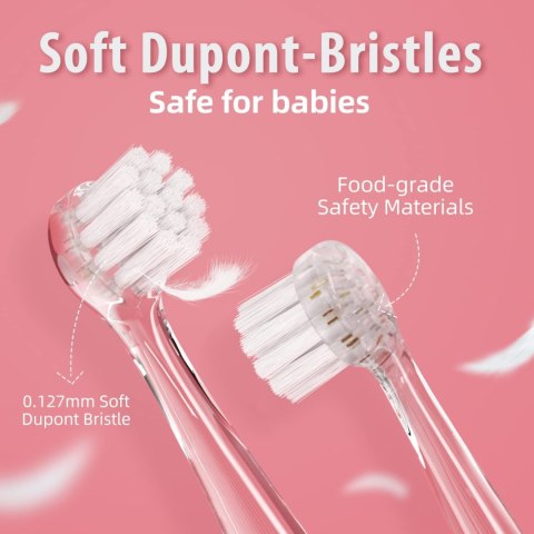 Szczoteczka soniczna dla dzieci SEAGO, kolor różowy, 1xAAA 1,5V (brak w zestawie), 4 końcówki, SG-513 Pink Szczoteczka soniczna dla dzieci SEAGO, kolor różowy, 1xAAA 1,5V (brak w zestawie), 4 końcówki, SG-513 Pink