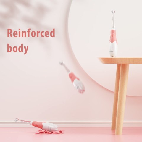 Szczoteczka soniczna dla dzieci SEAGO, kolor różowy, 1xAAA 1,5V (brak w zestawie), 4 końcówki, SG-513 Pink Szczoteczka soniczna dla dzieci SEAGO, kolor różowy, 1xAAA 1,5V (brak w zestawie), 4 końcówki, SG-513 Pink