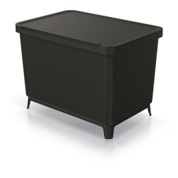 Kosz na śmieci SYSTEMA - czarny recykling