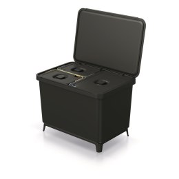Kosz na śmieci SYSTEMA - czarny recykling
