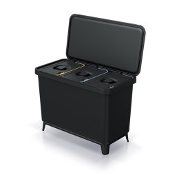 Kosz na śmieci SYSTEMA - czarny recykling