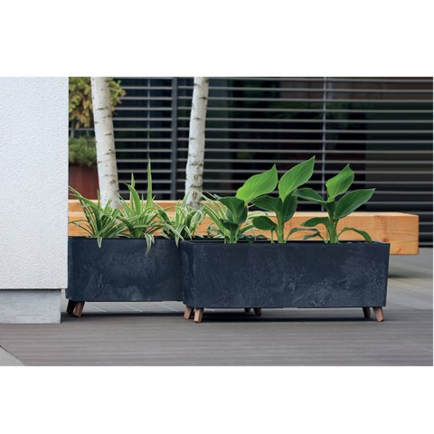 Doniczka URBI CASE BETON EFFECT N - antracytowy Doniczka URBI CASE BETON EFFECT N - antracytowy