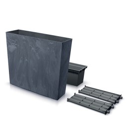 Doniczka URBI CASE TOWER BETON EFFECT - 
antracytowy