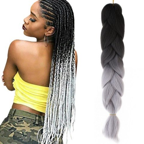 Włosy syntetyczne warkoczyki ombre sz/sz W10345 Włosy syntetyczne warkoczyki ombre sz/sz W10345