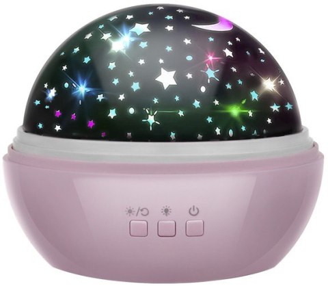 Lampka nocna z projektorem- różowa LP16859 Lampka nocna z projektorem- różowa LP16859
